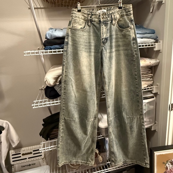 Artesia Tinted Baggy Non Stretch Jeans - Light Wash - Picture 1 of 7